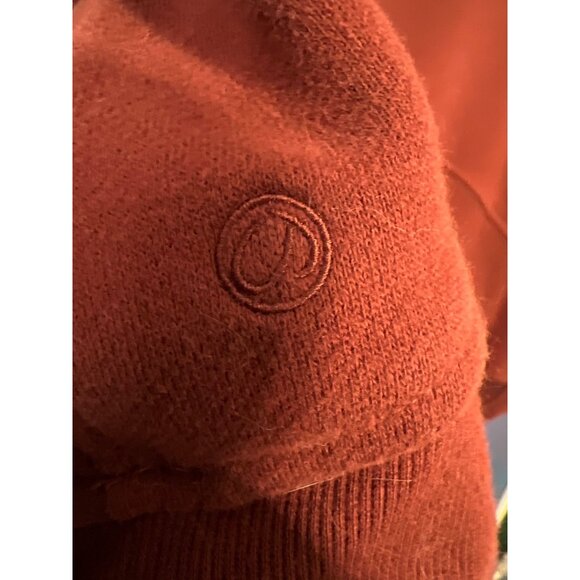 Brown Cropped Oversize Hoodie With Half-Zip & Front Pocket - Picture 4 of 5